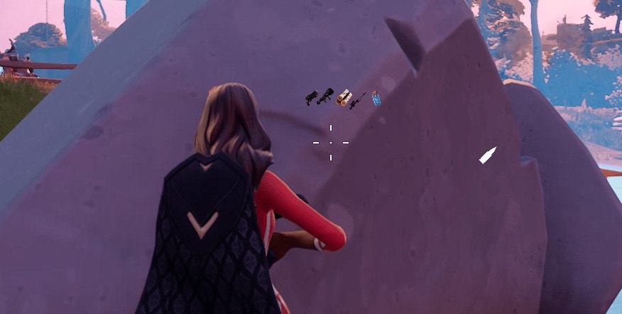 Fortnite Hacks ⚡ Undetected Aimbot, ESP & Spoofer (Chapter 7 2026) Fortnite Hacks showing ESP overlay showing Mythic Loot and Enemy Skeleton tracking