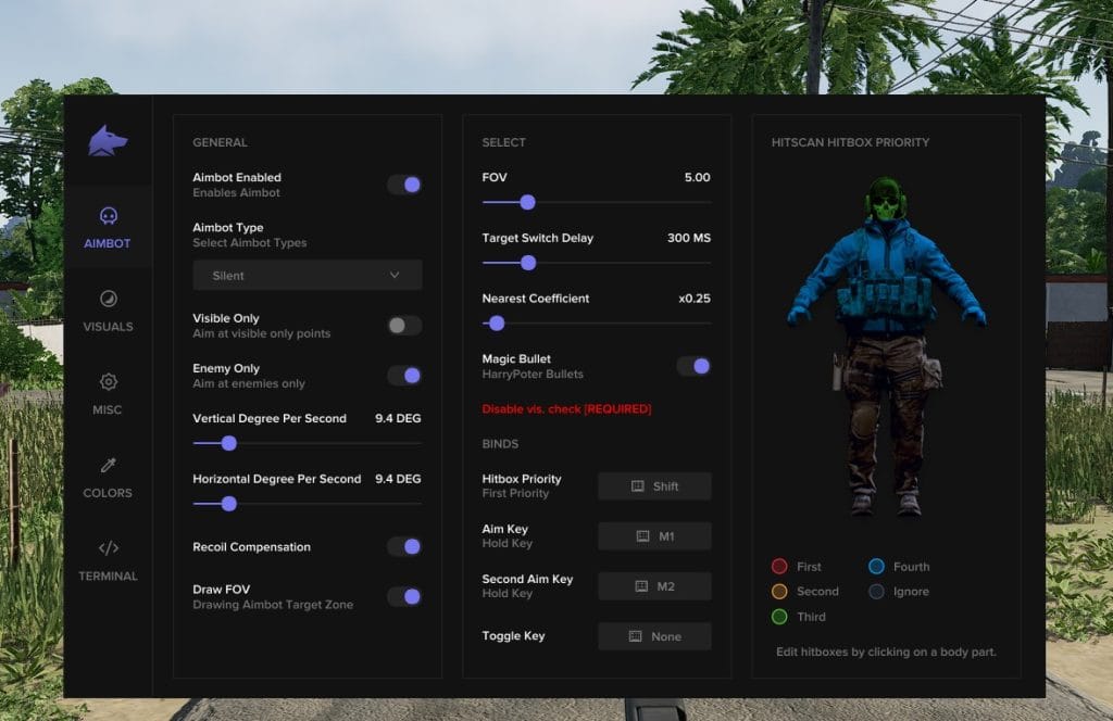 Gray Zone Warfare Hacks & Cheats with Aimbot & ESP (2026) Gray Zone Warfare Hacks 2026 - Aimbot and ESP overlay on Lamang Island map