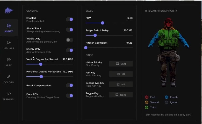 Black Ops 6 Cheats ⚡ Undetected Aimbot, ESP & Radar (2026) BO6 ESP menu showing enemy position settings