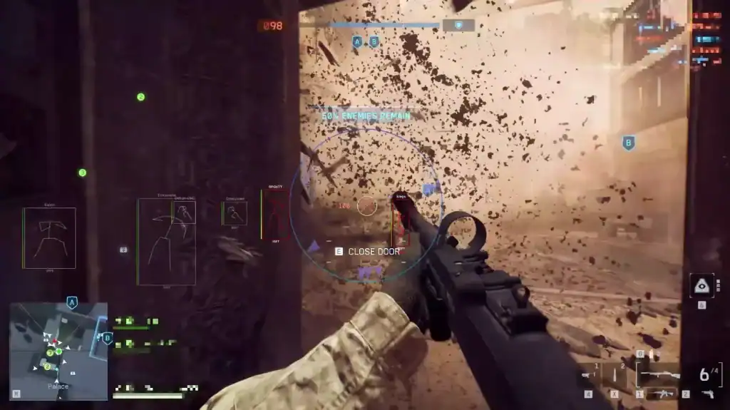 Battlefield 6 Hacks ⚡ Undetected Aimbot, ESP & Spoofer (2026) Battlefield 6 ESP showing skeletons through walls