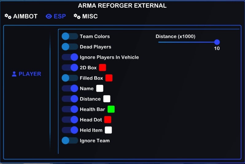 Arma Reforger Hacks & Cheats | Undetected Aimbot (2026) Forge hack menu settings for Arma Reforger