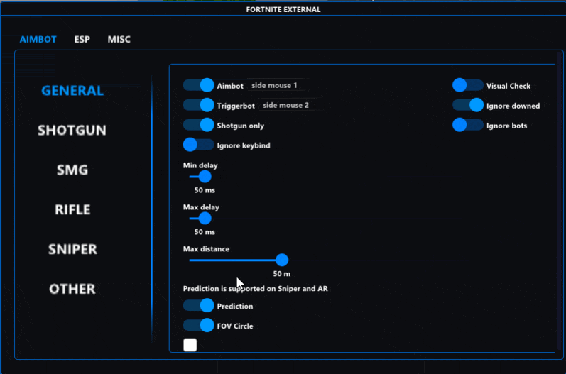 Fortnite Hacks ⚡ Undetected Aimbot, ESP & Spoofer (Chapter 7 2026) Fortnite Chapter 7 Aimbot Menu with Humanized Smoothing and Bone Priority settings
