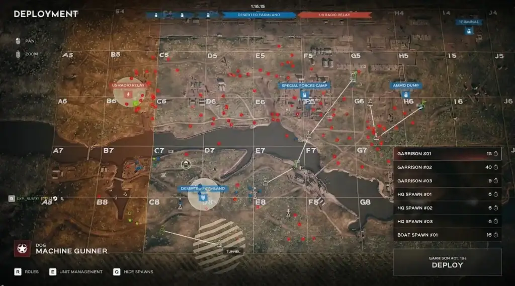 Hell Let Loose Vietnam Cheats: Aimbot, ESP & EAC-Ready In-game map from Hell Let Loose Vietnam showing strategic points and enemy positions cheats.